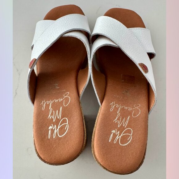Oh! My Sandals White Leather Platform Sandals – Size 39/8.5US - Picture 3 of 6